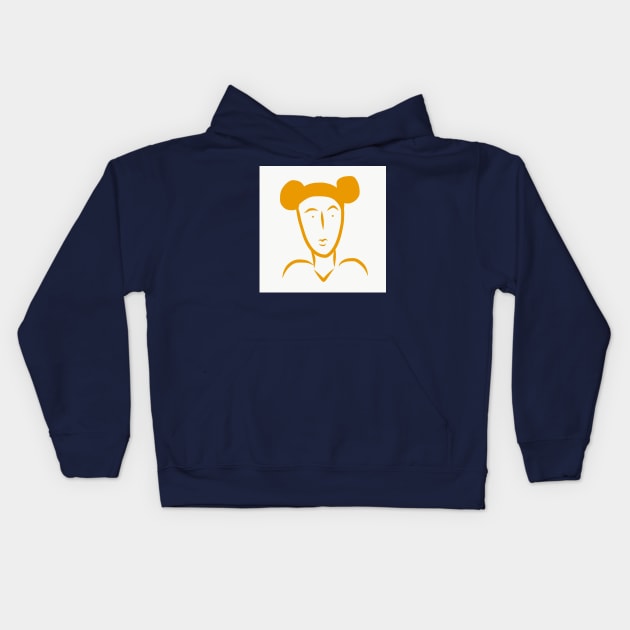 Orange. Kids Hoodie by Radrenart